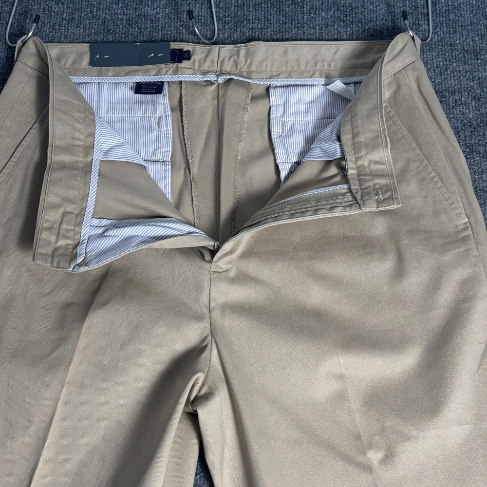 Bobby Jones Players Pants Mens 35x33 Camel Khaki Cotton‎ Chino Golf Flat Front - Picture 3 of 14